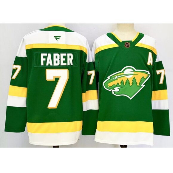 Mens Youths Size Available Brock Faber Green Stitched Jersey